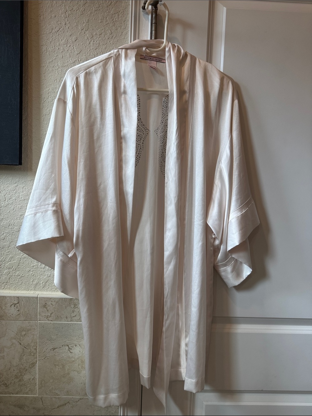 Victoria's Secret Cream Open-Front Kimono Shirt Jacket